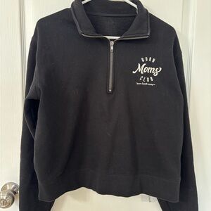 Burn Boot Camp Moms Club Black Quarter‑Zip Sweatshirt
